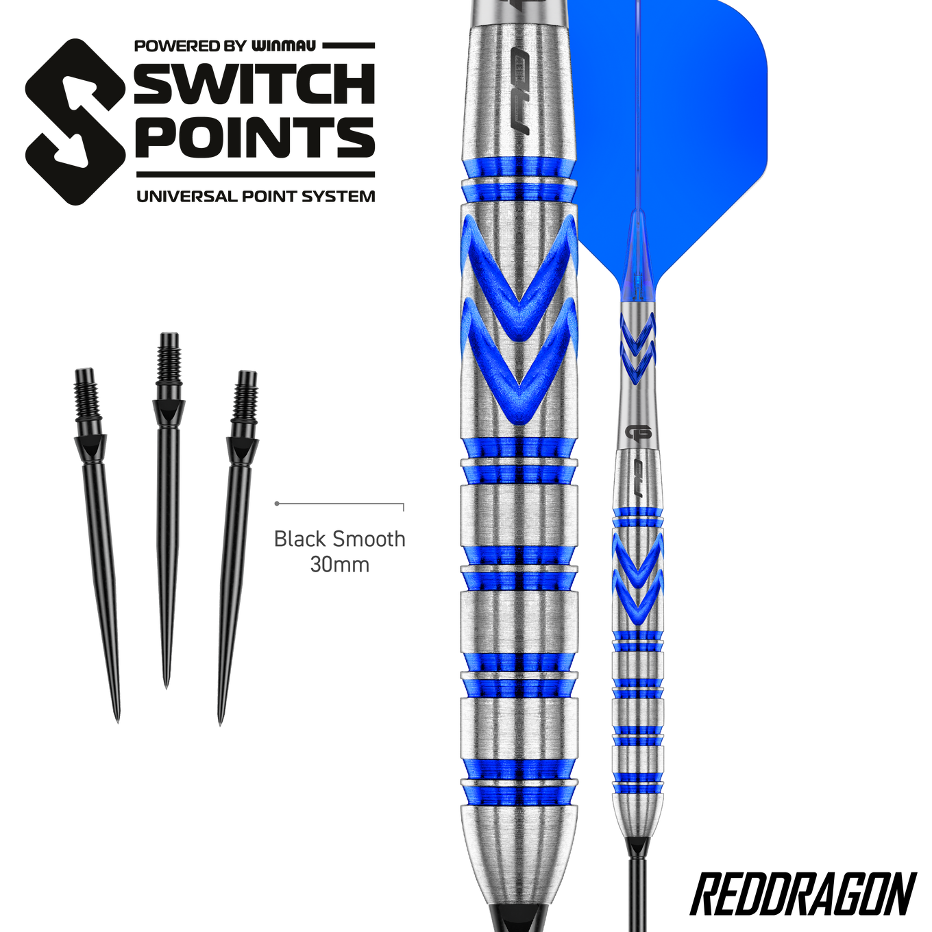 Red Dragon Gerwyn Price Blue Original Switch Point Steeldarts
