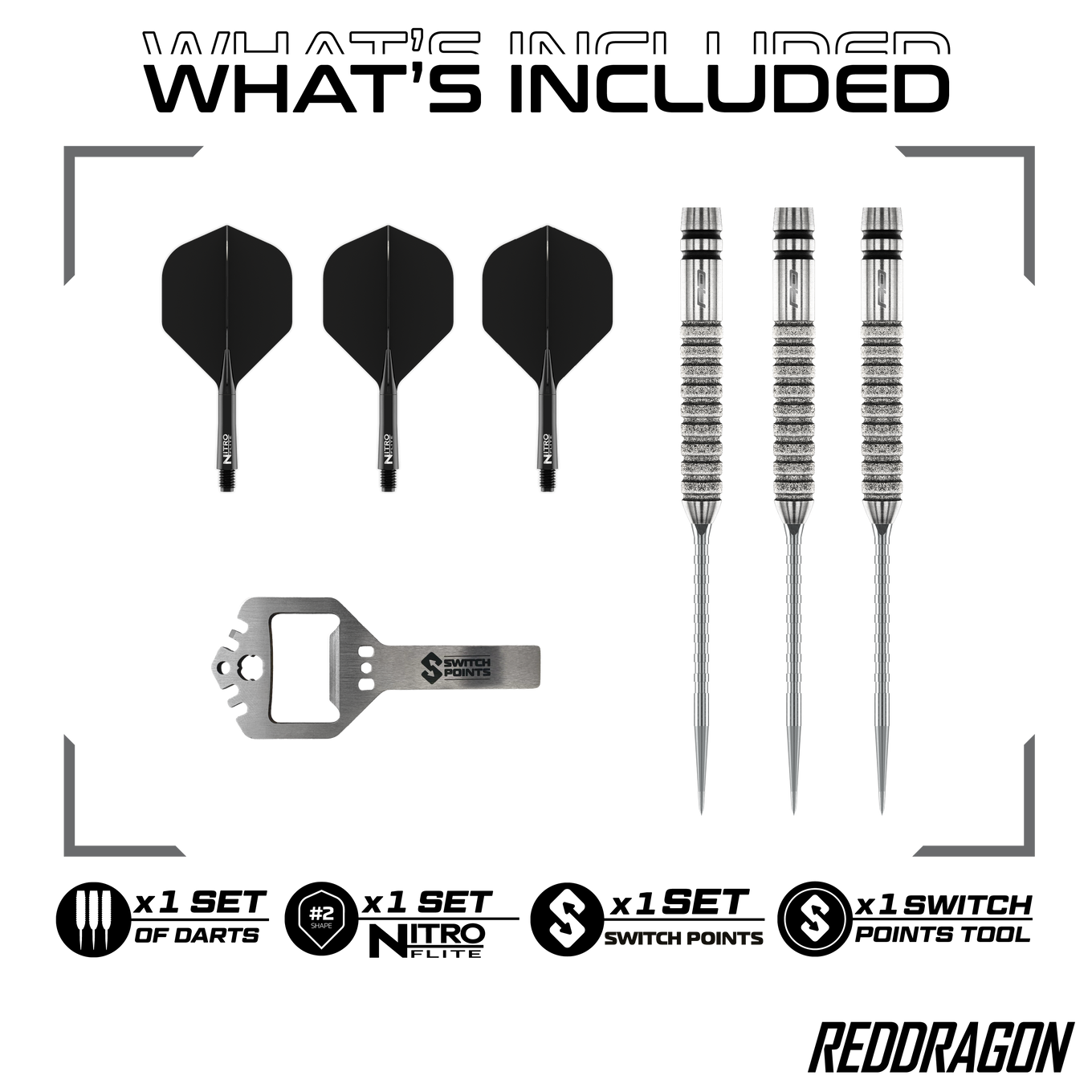 Red Dragon Gian Van Veen Tour Edition Switch Point Steeldarts - 21g