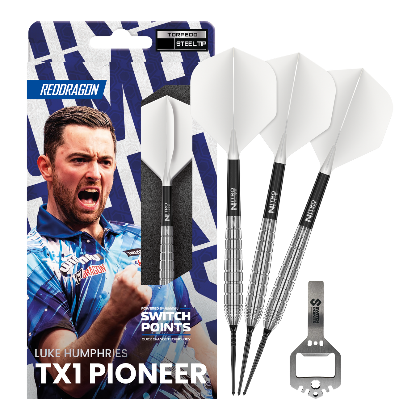 Red Dragon Luke Humphries TX1 Pioneer Switch Point Steeldarts