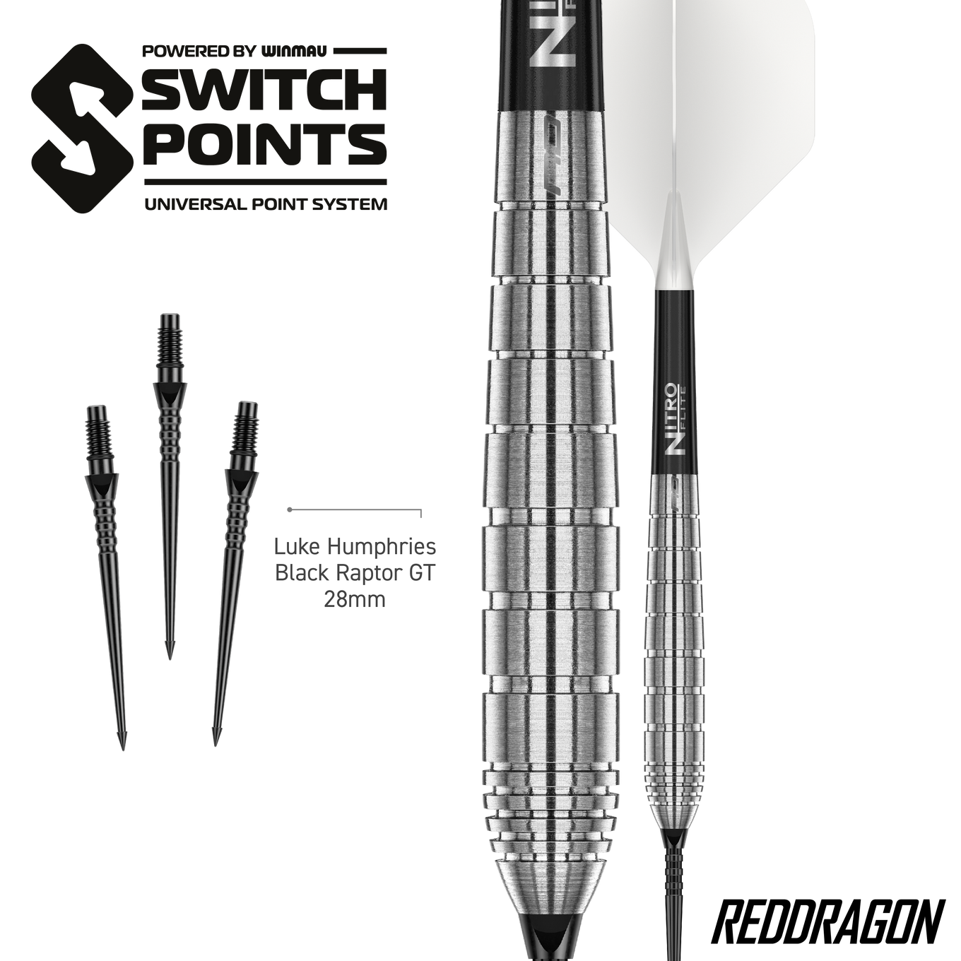 Red Dragon Luke Humphries TX1 Pioneer Switch Point Steeldarts