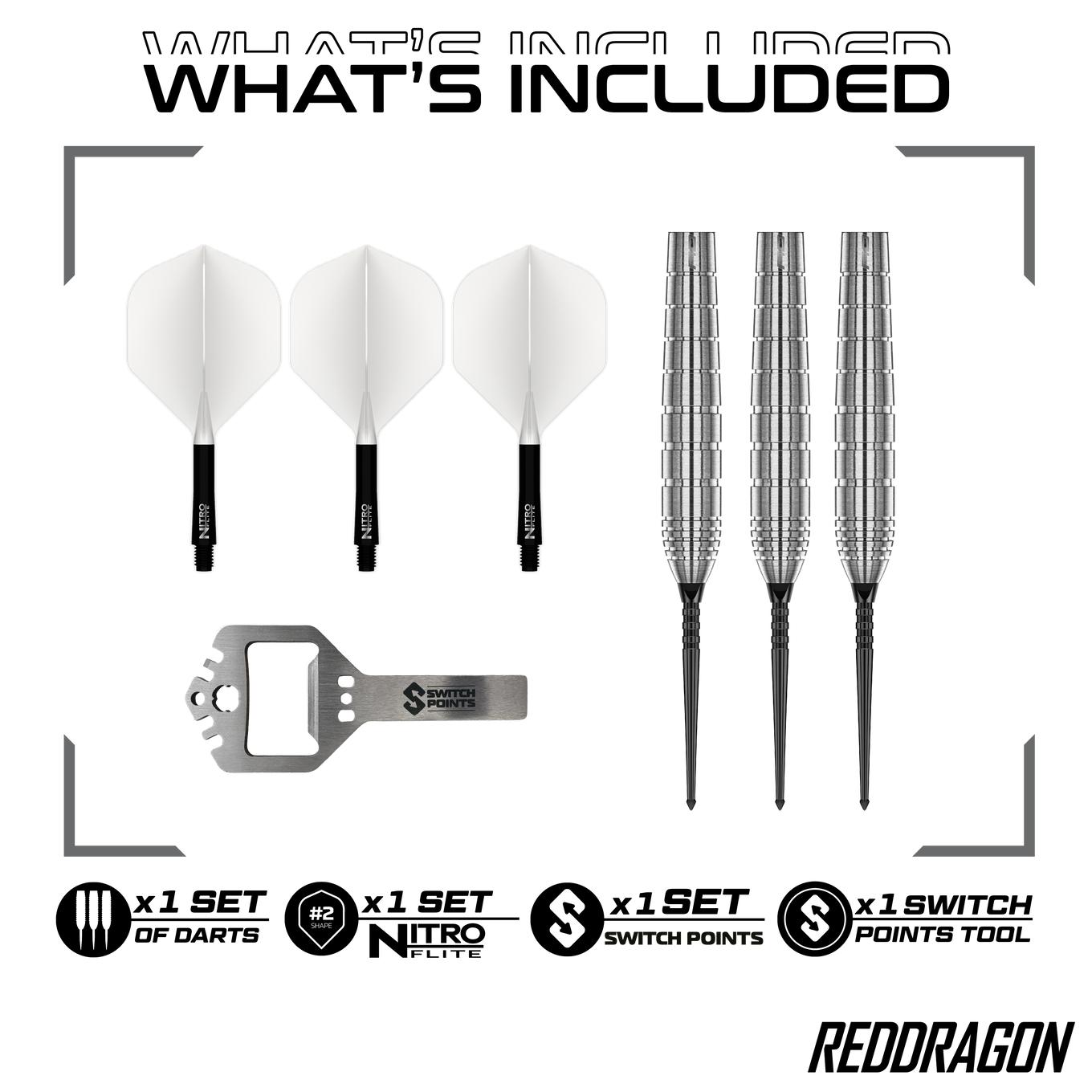 Red Dragon Luke Humphries TX1 Pioneer Switch Point Steeldarts