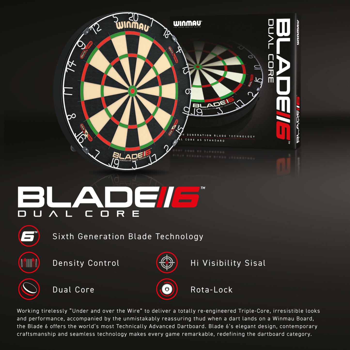 Winmau - Blade 6 DualCore Steeldartboard