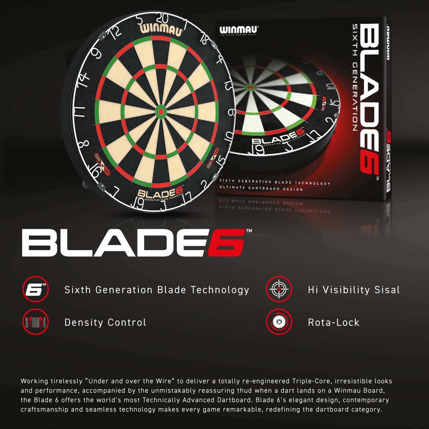 Winmau - Blade 6 Steeldartboard