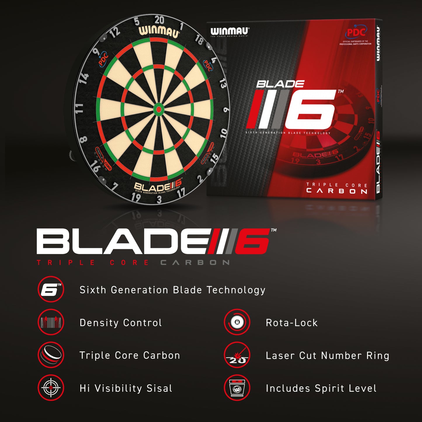 Winmau - Blade 6 Triple Core Steeldartboard